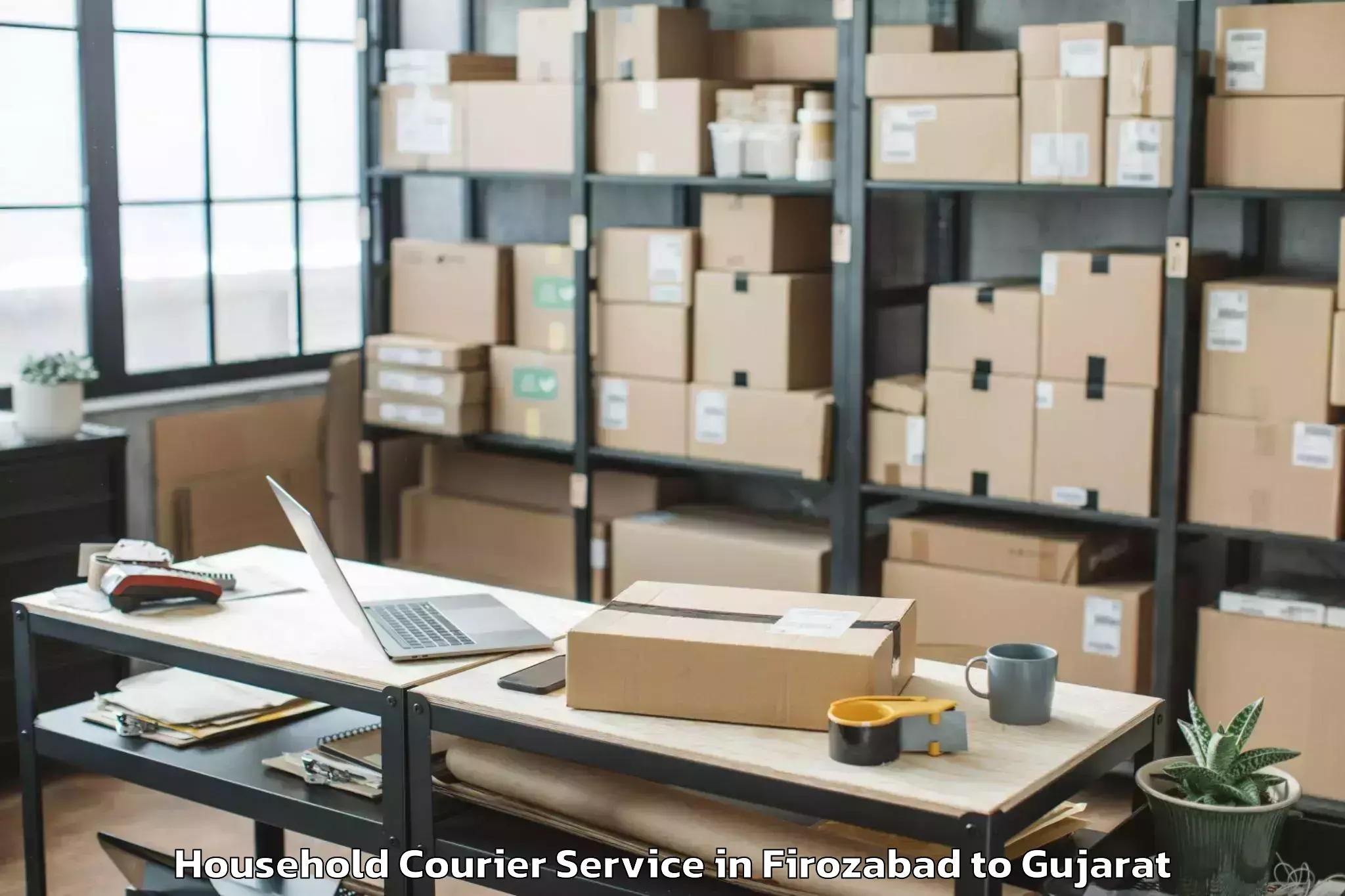 Expert Firozabad to Girgadhada Household Courier